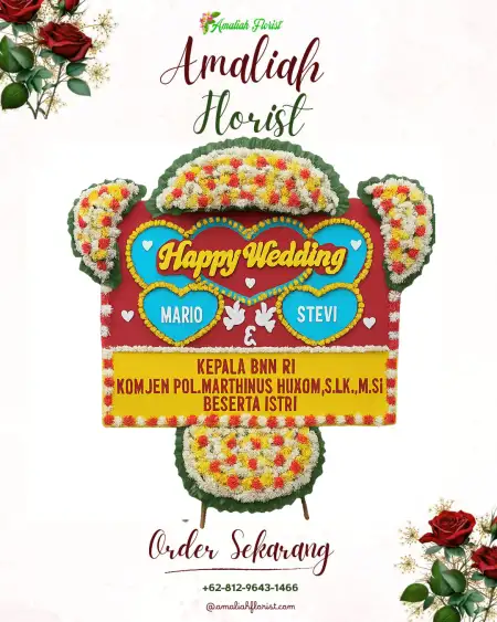Papan Bunga Pernikahan Ampera